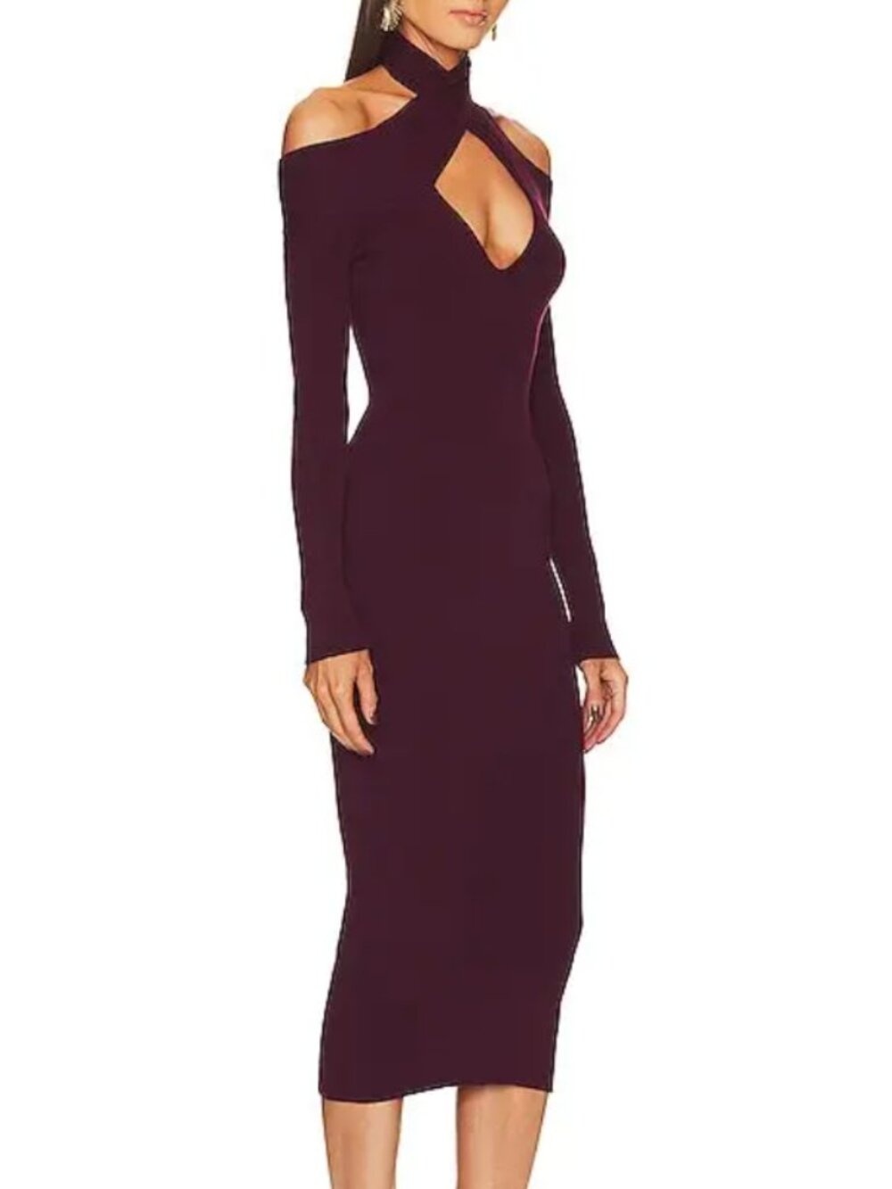 Michael Costello X REVOLVE Lora Midi Dress Burgundy